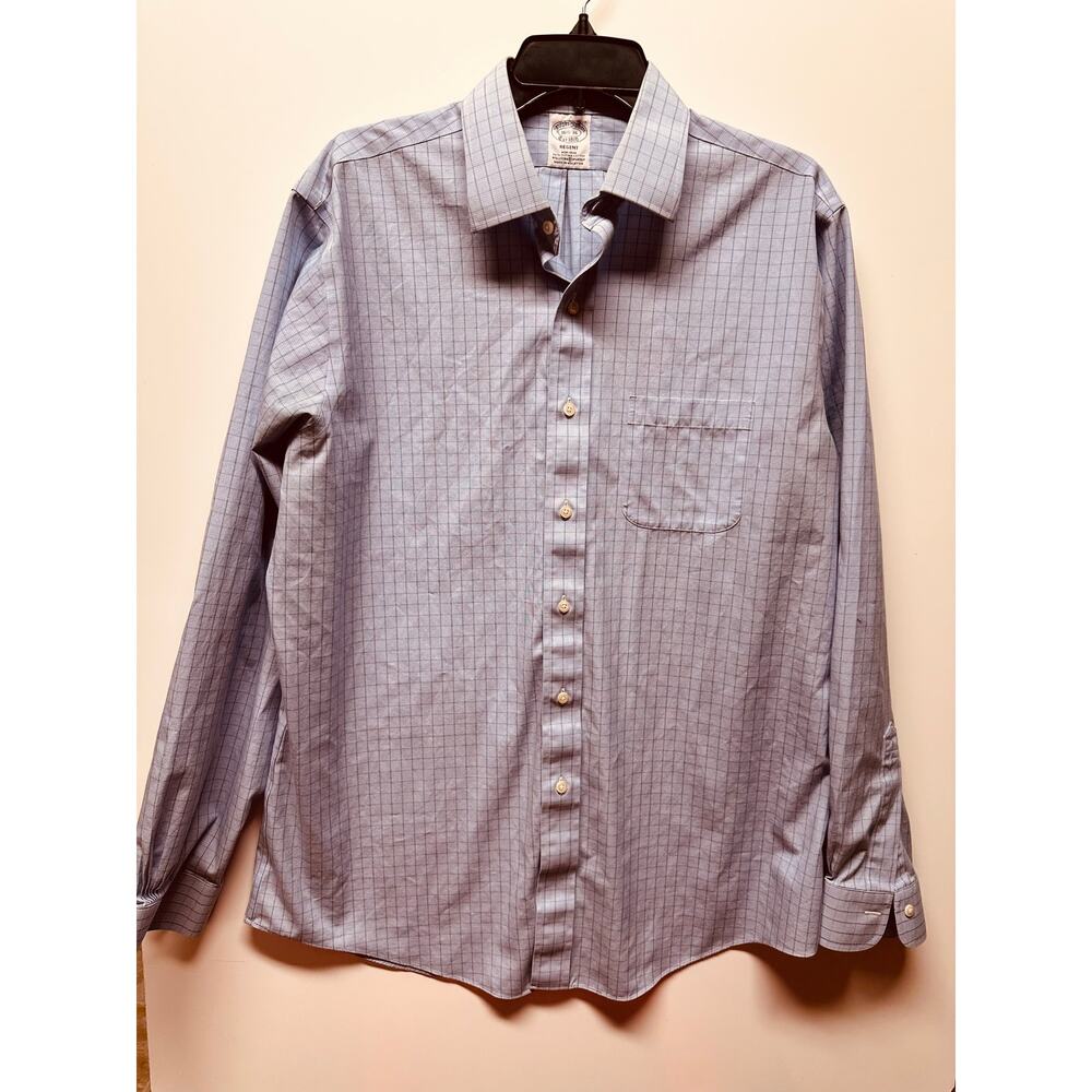 Brooks Brothers Men's Long Sleeve Button Down Dress Shirt Non-Iron Size 16.5-36